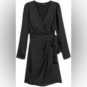 NWT | Banana Republic Elegant Black Wrap Dress | SZ L